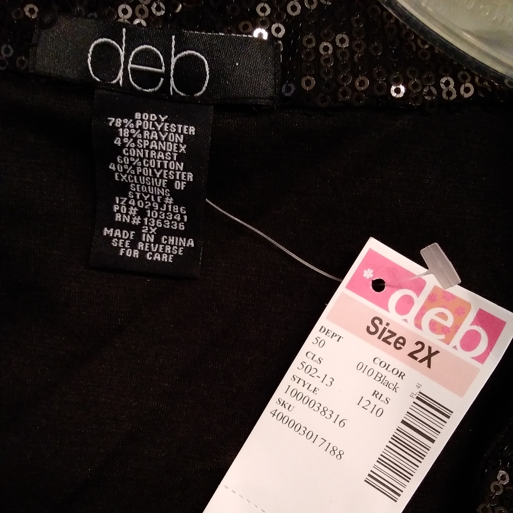 Deb Black Sequin Blazer Jacket - image 7